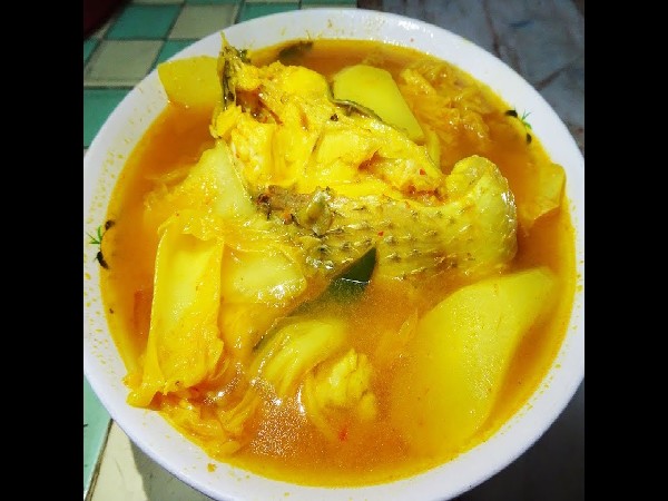 แกงส้มปลานิลผักรวม